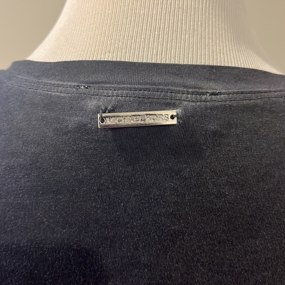 Michael Kors Faded V Neck Tee Size S in Charcoal Gray - Picture 3 of 6